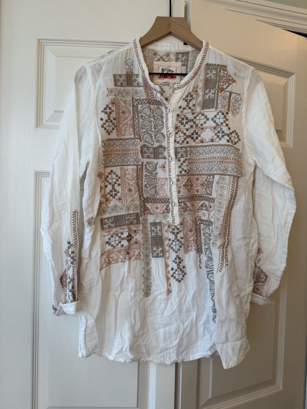 Johnny was biya button up cotton blouse - Picture 5 of 8